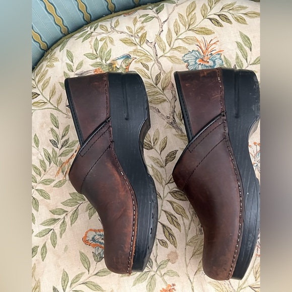 Brown Leather Clog Shoes 38 - Picture 8 of 9